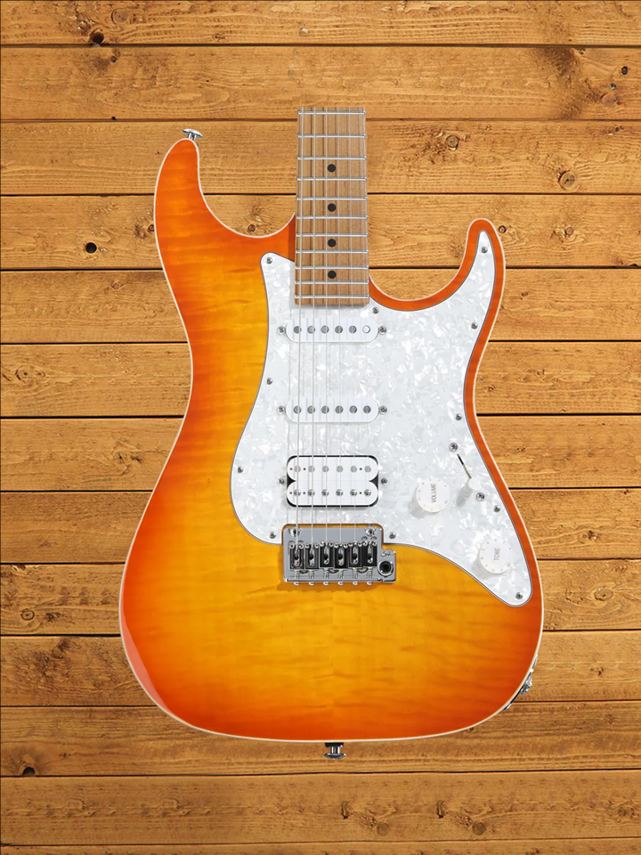Suhr Standard Plus Honey Amber Burst, Roasted Mpl